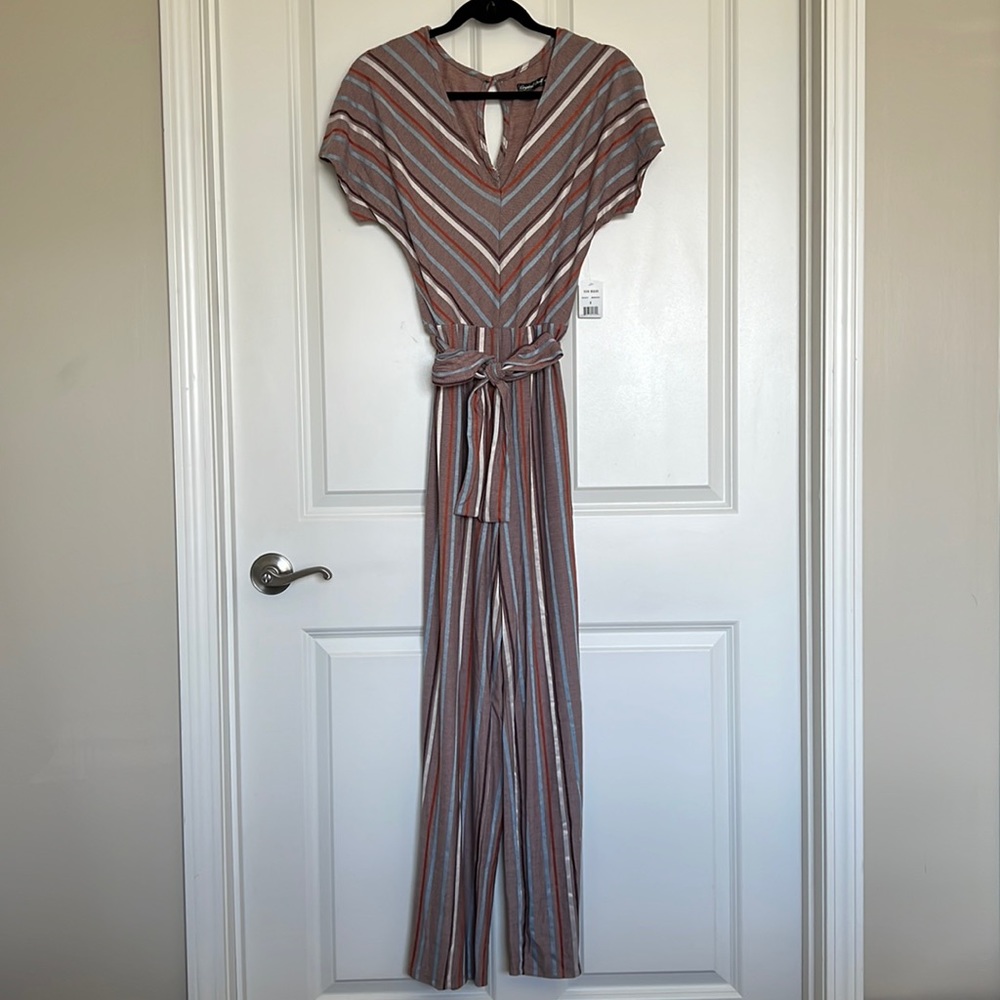 NWT Cute comfy striped jumpsuit, size small